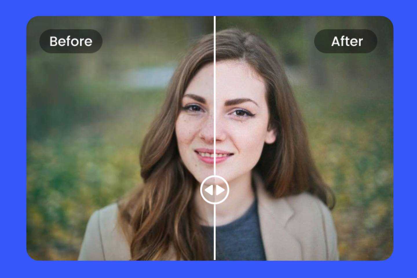 Ejemplo de retoque fotográfico antes y después con el editor de fotos Fotor
