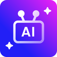 ícone de inteligência artificial colorido em gradiente roxo